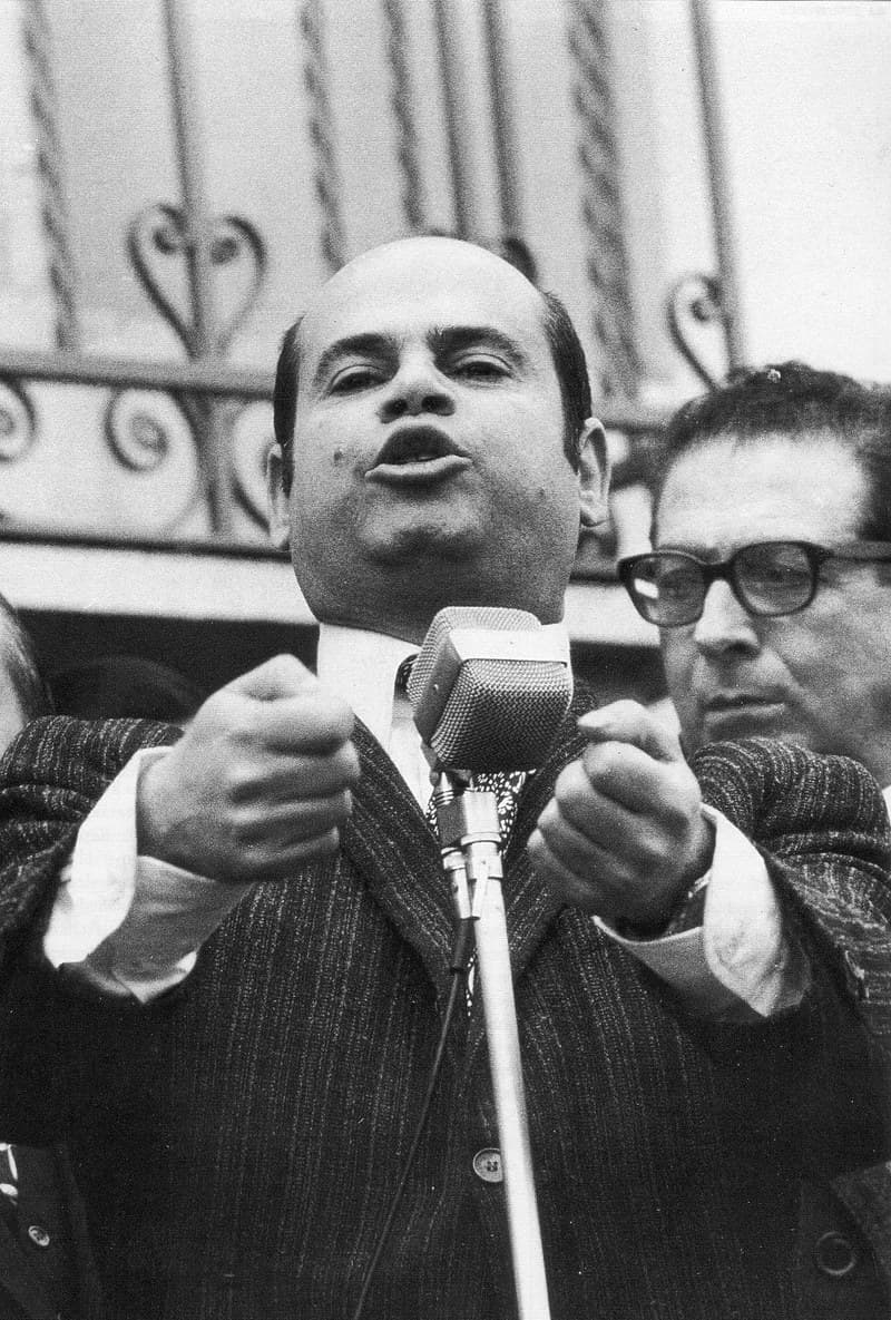 Ciccio Franco durante i Moti di Reggio